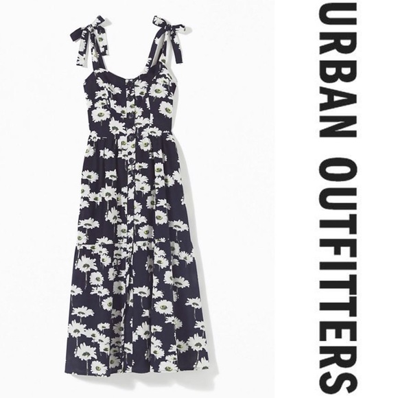 UO Positano Tie Shoulder Midi Dress - Picture 4 of 5